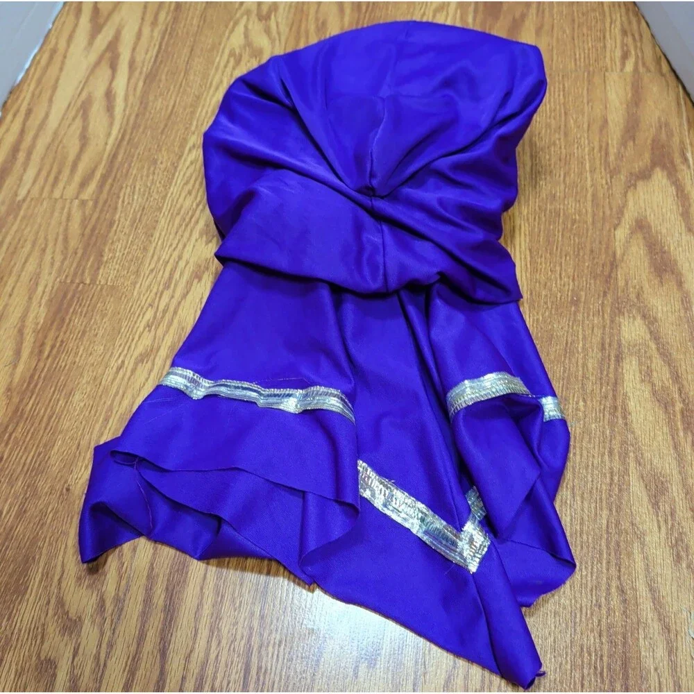 VTG Easter Unlimited Green Purple Space Martian Alien Hooded Mask HALLOWEEN!